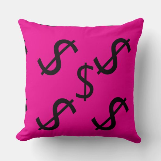 Coussin Duo Tone Dollar $ign Pink Red (Recto)