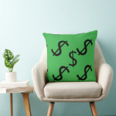 Coussin Duo Tone Dollar $ign Vert Rouge (Chaise)
