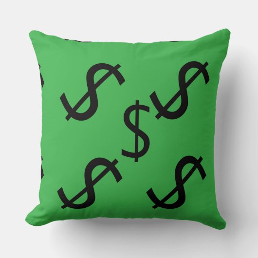 Coussin Duo Tone Dollar $ign Vert Rouge (Recto)
