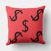 Coussin Duo Tone Dollar $igne (Verso)