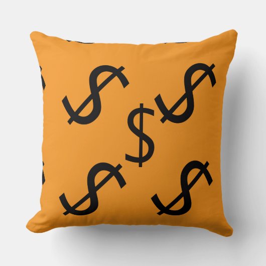 Coussin Duo Tone Dollar $igne (Recto)