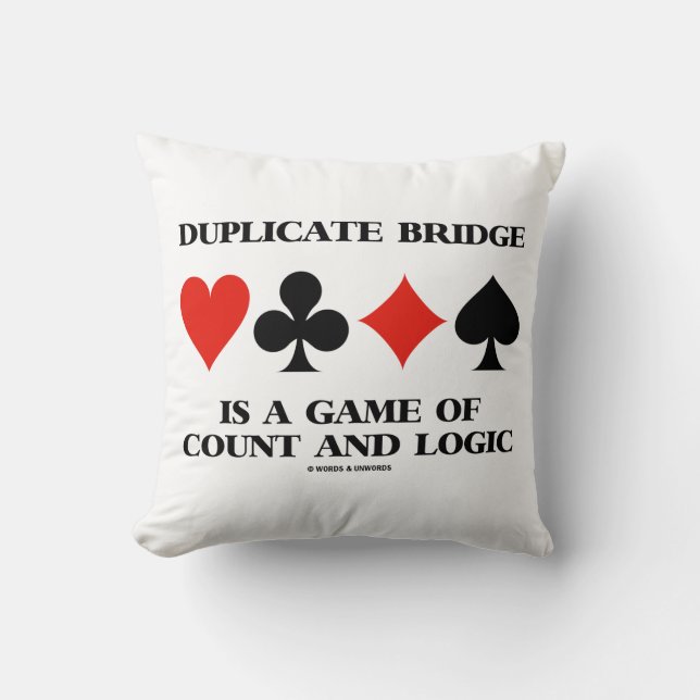 Coussin Duplicate Bridge Is A Game Of Count And Logic (Recto)