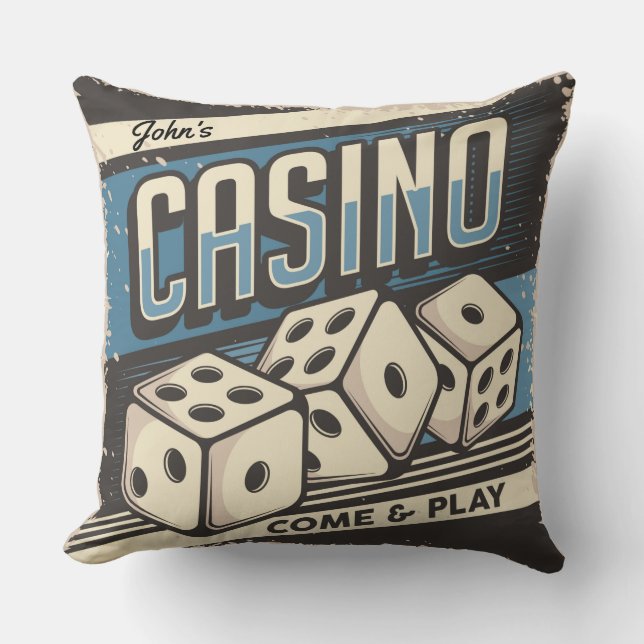 Coussin Dus Casino Personnalisé Anniversaire (Recto)