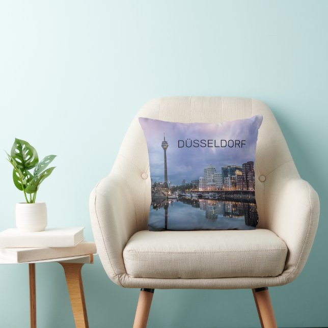 Coussin Dusseldorf Skyline Allemagne Holiday Sunset Souven (Chaise)