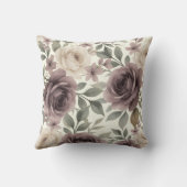 Coussin Dusty Mauve & Ivory Bloom Mariage botanique (Verso)