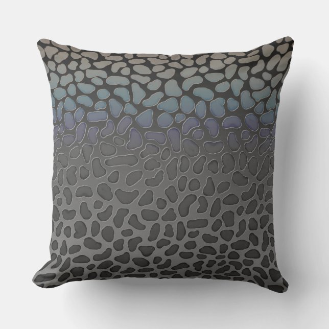 Coussin Dusty Pastel Poster de animal Ombre Gris Violet Pê (Recto)