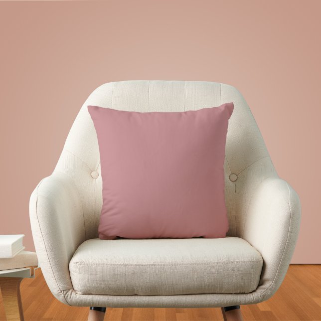 Coussin Dusty Rose Solid Color (Créateur téléchargé)