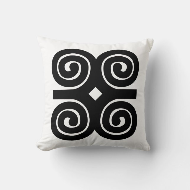 Coussin Dwennimmen - symbole d'Adinkra de force et (Recto)