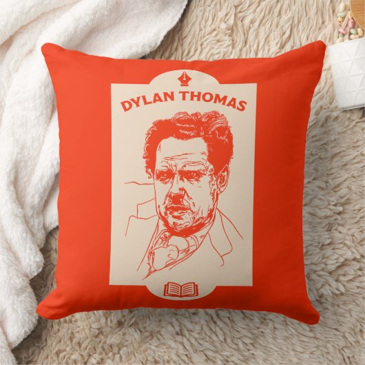 Coussin Dylan Thomas Welsh Poet (Couverture)
