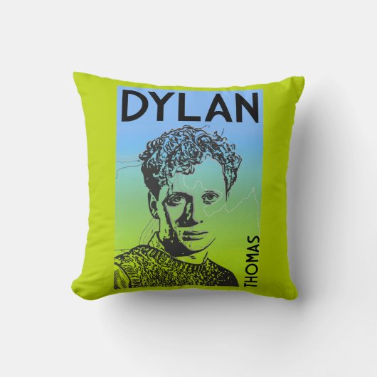 Coussin Dylan Thomas Welsh Poet (Recto)