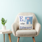 Coussin E est pour Edward bébé garçon (Chaise)
