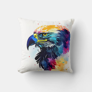 Coussin Eagle Sauvage Nature Animal Couleur Art Peinture