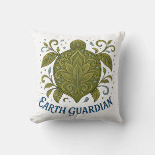 Coussin Earth Guardian Turtle Nature Design