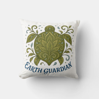 Coussin Earth Guardian Turtle Nature Design