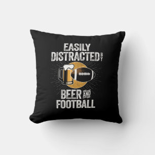 Coussin Easily Distracted by Beer and football