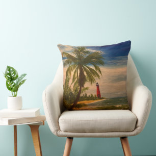 Coussin East Coast Beach and Lighthouse, par Gary Poling