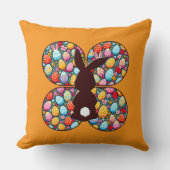 Coussin Easter Bunny Silhouette – Colorful Egg - almofada (Recto)