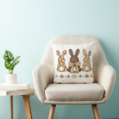 Coussin Easter Bunny Throw Pillow Design (Chaise)