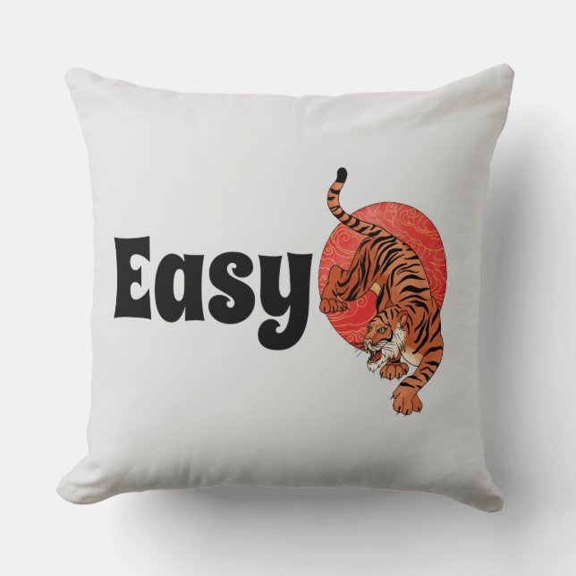 Coussin Easy Tiger – Audacieux (Recto)