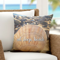 Eat Sleep Beach Seashell Californie Script photo