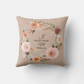 Coussin Eau de couleur florale à l'épi Eucalyptus Vert (Verso)