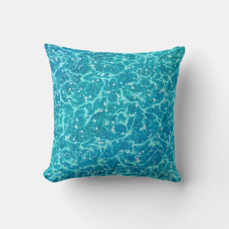 Coussin Eau de la mer bleue avec étincelles