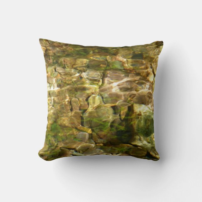 Coussin Eau de sources chaudes Green-Gold Nature (Recto)