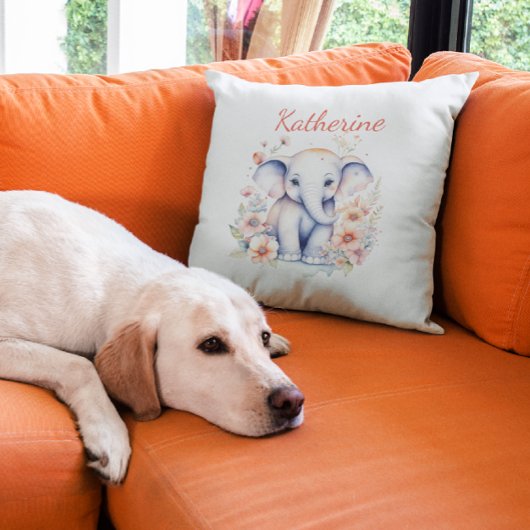 Coussin Eau douce Illustration d'un éléphant bébé