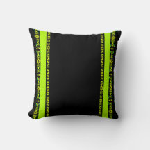 Ébène Lime Moderne Africain Noir & Vert Géométriqu