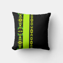 Ébène Lime Moderne Africain Noir & Vert Géométriqu