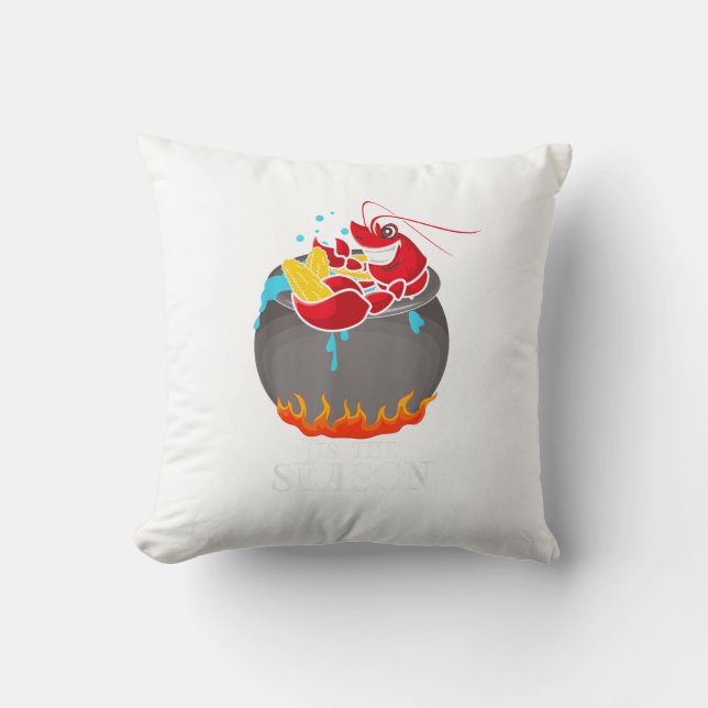 Coussin Ébullition d'écrevisses, c'est la saison Crawdaddy (Recto)