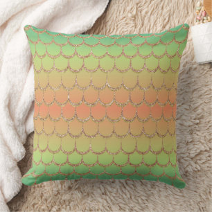 Coussin Écaille de Sirène de Conte de Fées Motif Dégradé P