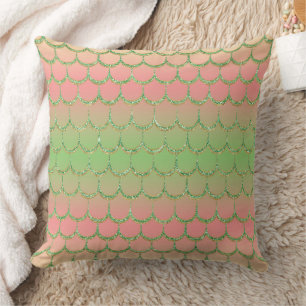 Coussin Écaille de Sirène de Conte de Fées Motif Dégradé P
