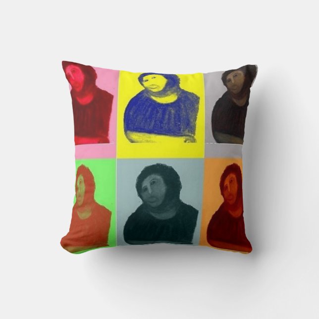 Coussin Ecce homo - style d'art de bruit (Recto)
