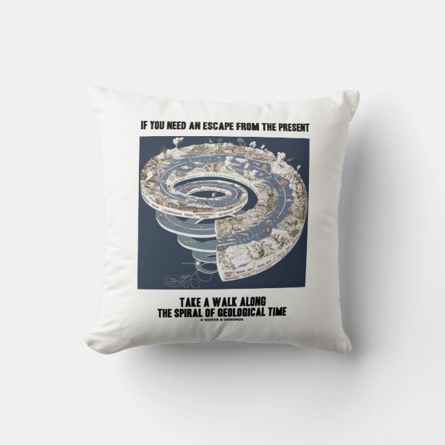 Coussin Échapper au présent en marchant le long du temps g (Recto)