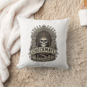 Coussin Échec et mat Roi Crâne Échecs Vintage (Couverture)