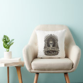 Coussin Échec et mat Roi Crâne Échecs Vintage (Chaise)