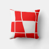 Coussin Échecs rouges et blancs (Verso)
