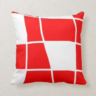 Coussin Échecs rouges et blancs