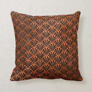 Coussin Échelle métallique noire orange de coquillages