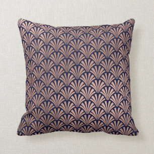 Coussin Échelles bleues de coquillage de marine d'en
