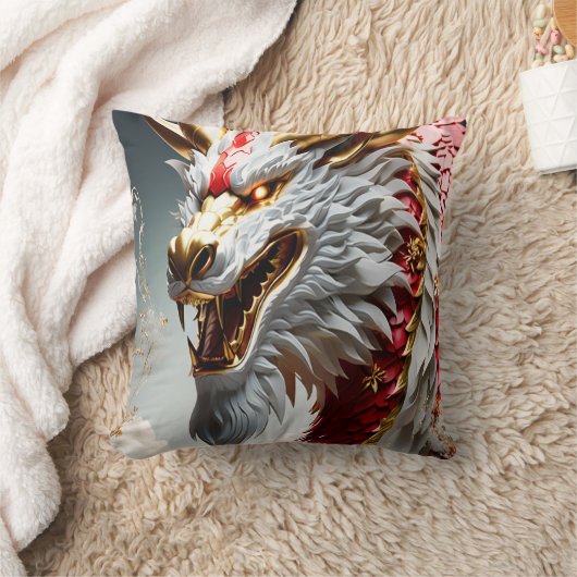 Coussin Échelles rouge blanc et or (Couverture)