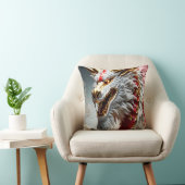 Coussin Échelles rouge blanc et or (Chaise)