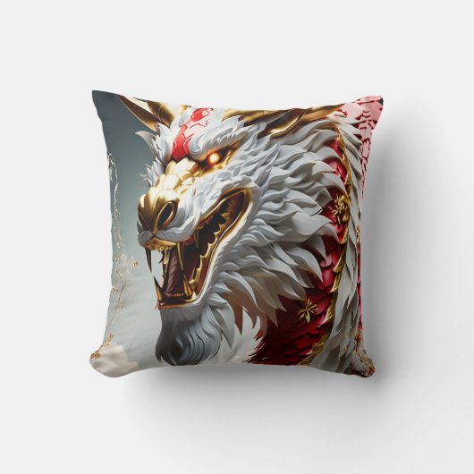 Coussin Échelles rouge blanc et or (Recto)