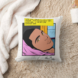 Coussin Échos Romantiques Cœur Solitaire Bande Dessinée Ro