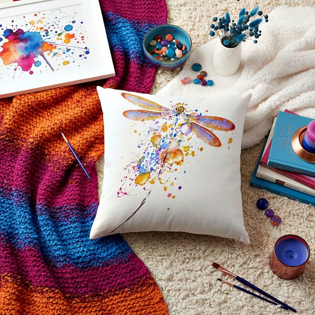 Coussin Éclaboussure de libellule (Créateur téléchargé)