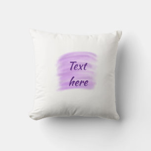 Coussin Eclaboussures d'aquarelle violette ajoutent du tex
