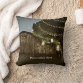 Coussin Eclairage à cordes rustiques et à cordes d'arbre J (Couverture)