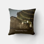 Coussin Eclairage à cordes rustiques et à cordes d'arbre J (Verso)