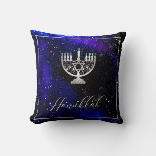 Coussin Éclat de PixDezines, Hanukkah Temple Menorah